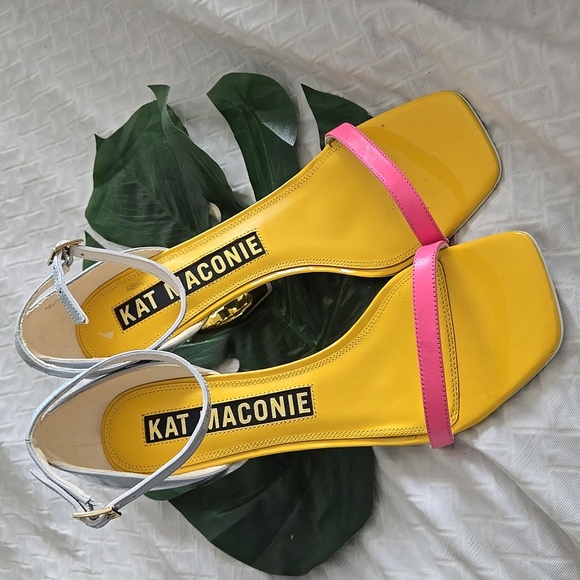 Kat Maconie Suzy Chain Sandal Heels Blue Size 10.5 Holiday Party Shoes - Picture 7 of 14